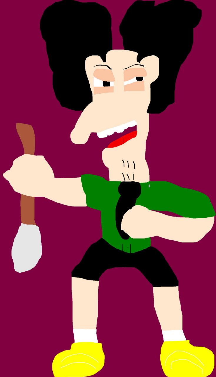 Evil Noodman Has A Shovel MS Paint Ref Used For Lalondey by Falconlobo