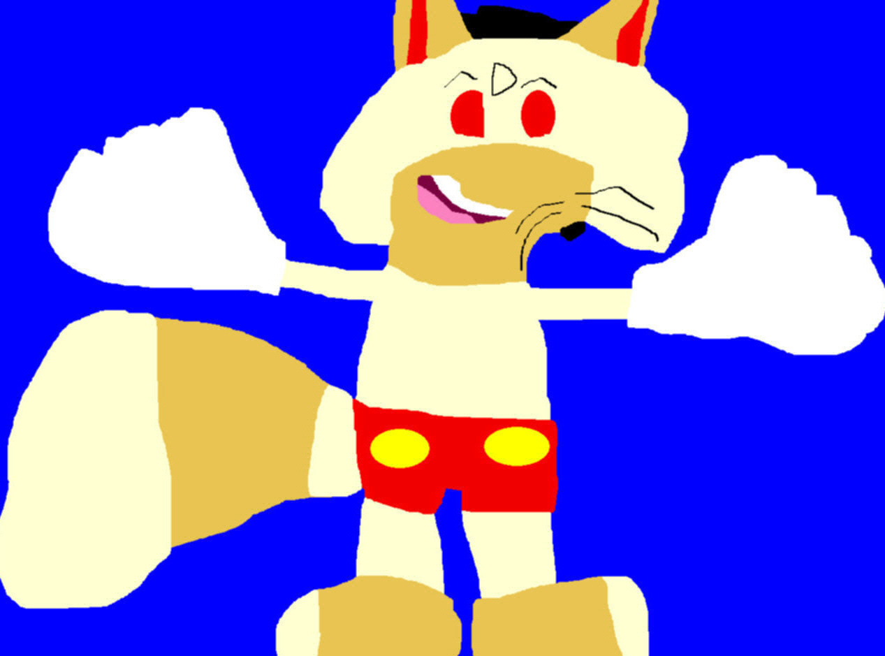 The Big Cheese In Mickey Mouse Shorts And Gloves MS Paint by Falconlobo