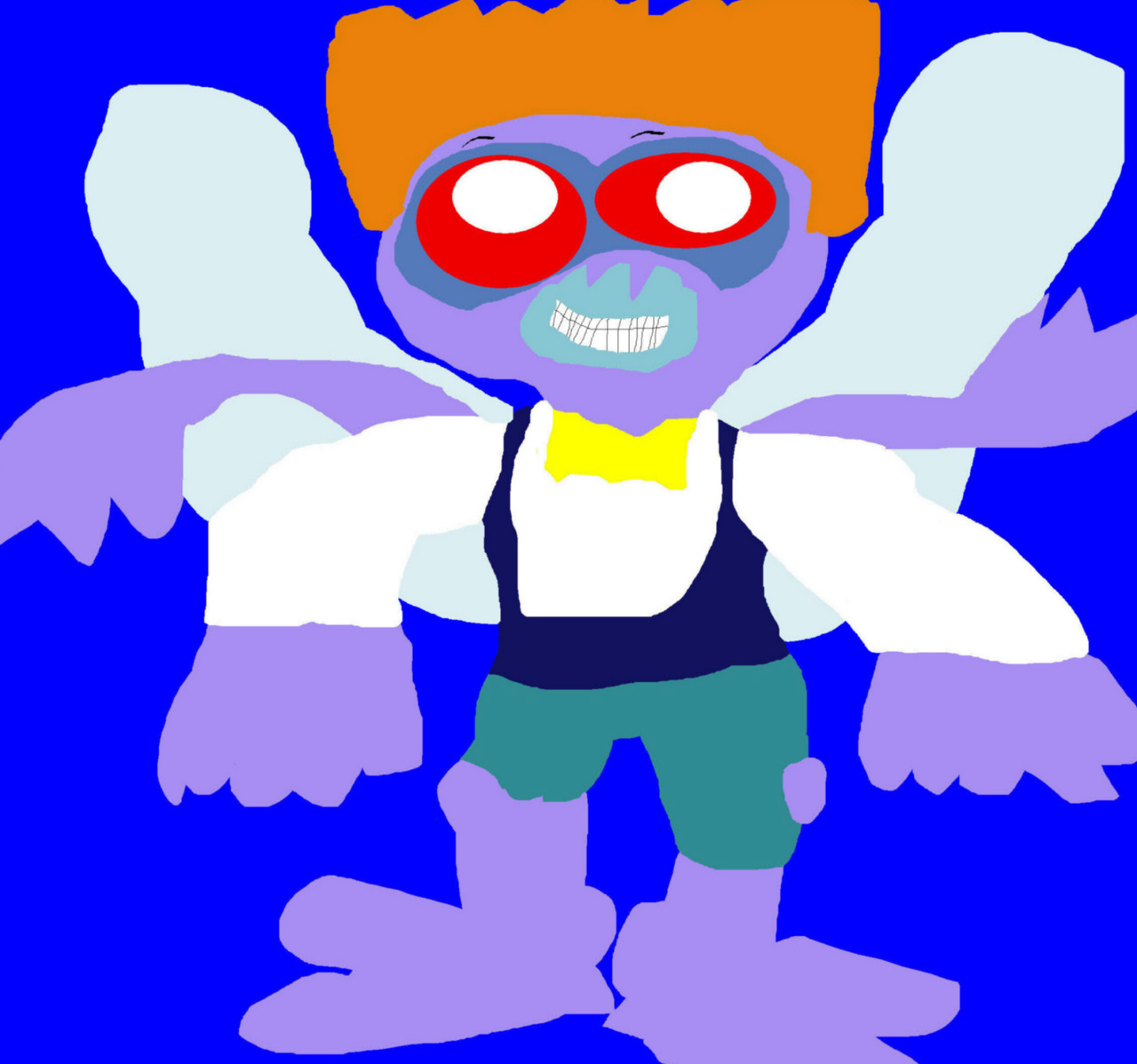 Baxter Stockman 80's Figure Style With Toon Vest MS Paint by Falconlobo