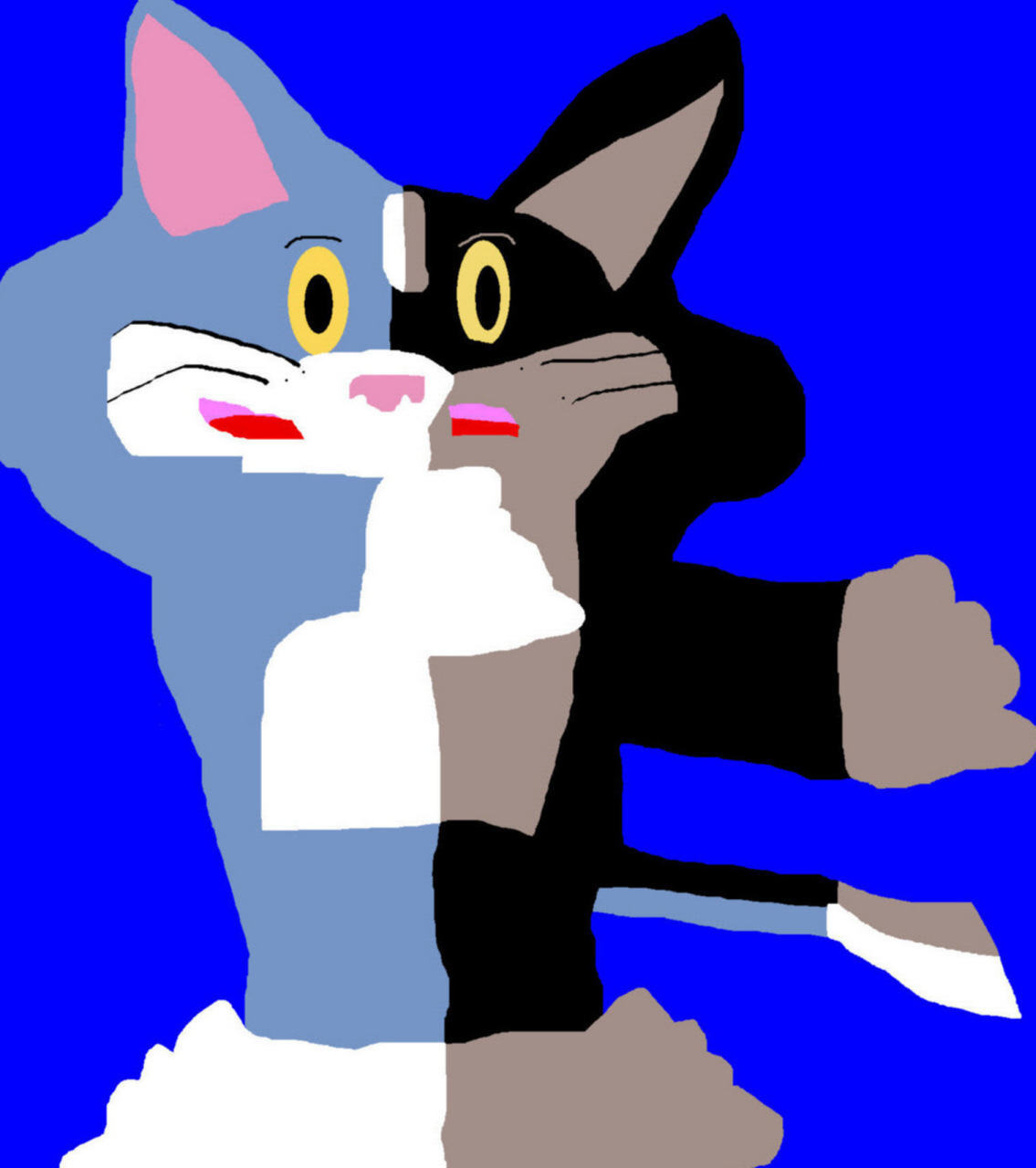 Tom/Smokey From Black Cat Episode MS Paint by Falconlobo