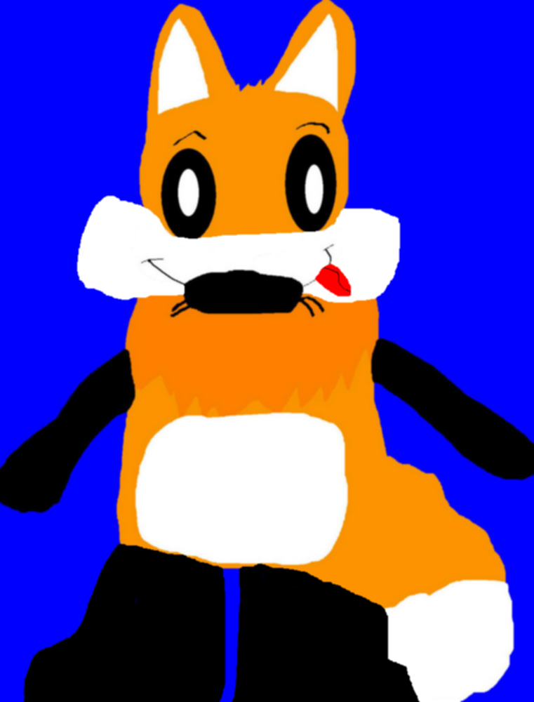Cute Chubby Chibi Fox Based On  Plush Alternate MS Paint by Falconlobo