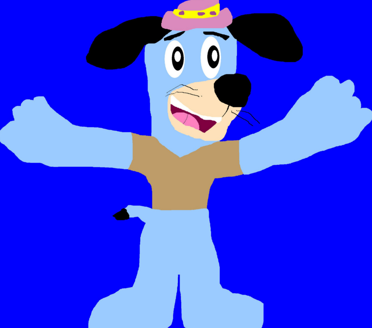 Huckleberry Hound In Squidward's Shirt Request MS Paint by Falconlobo