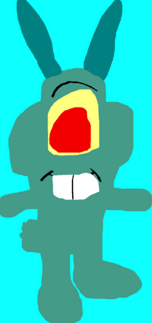 Plankton Bunny Early For Easter MS Paint by Falconlobo