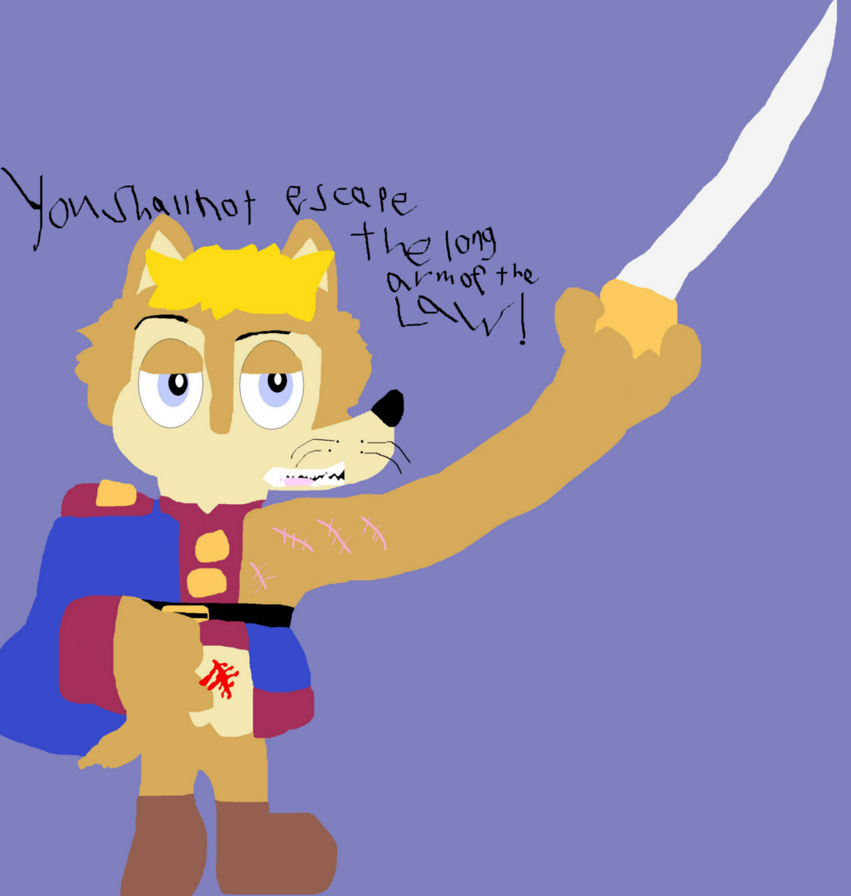 You Shall Not Escape The Long Arm Of The Law MS Paint by Falconlobo
