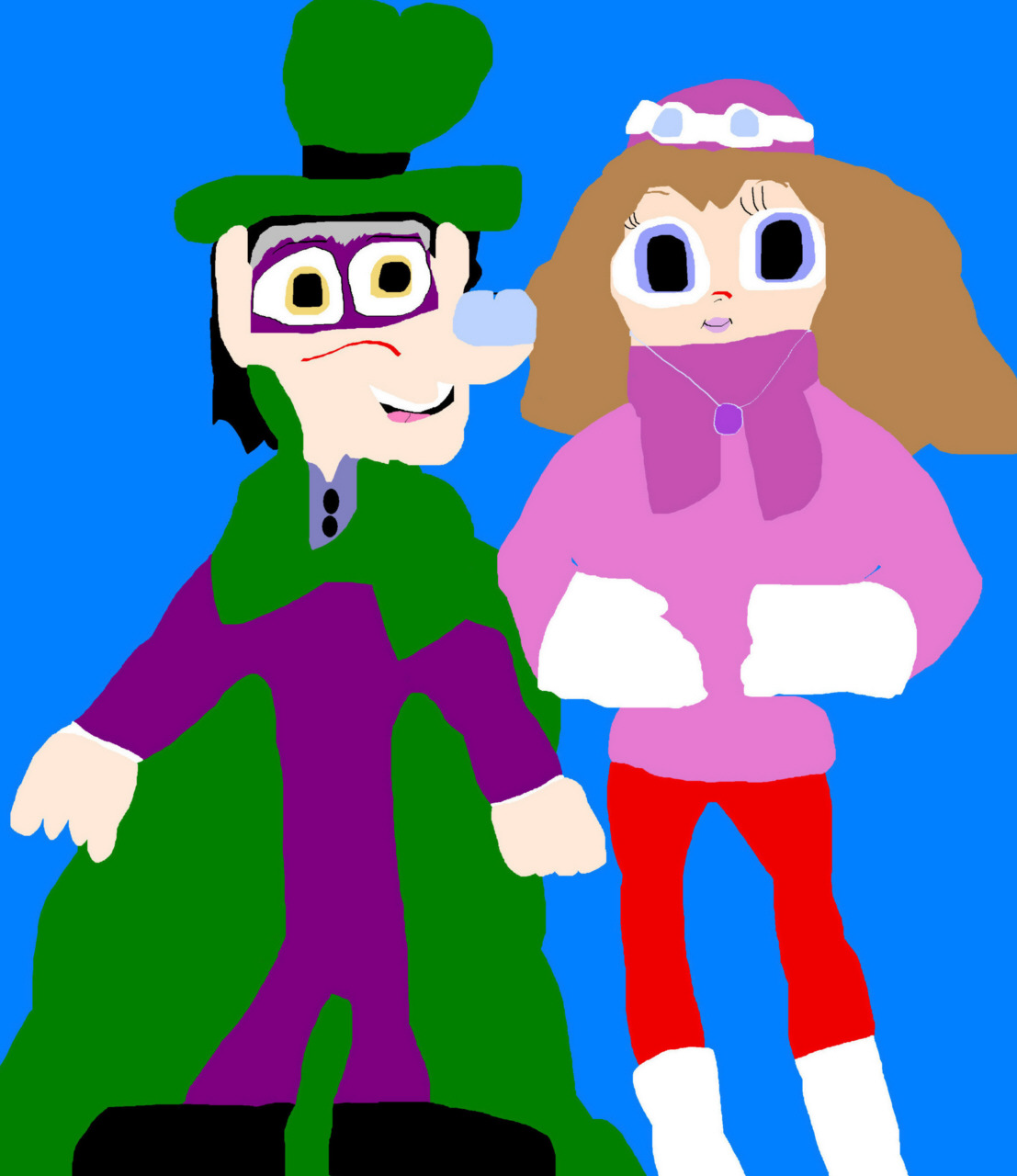 Cedric X Sofia Cosplay As Hooded Claw And Penelope Pitstop MS Paint by Falconlobo