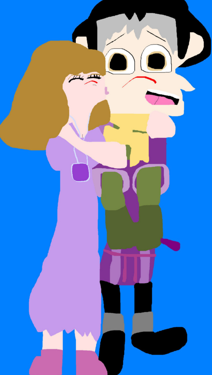 Sofia Surprises Cedric With A Cheek Kiss From Behind MS Paint by Falconlobo