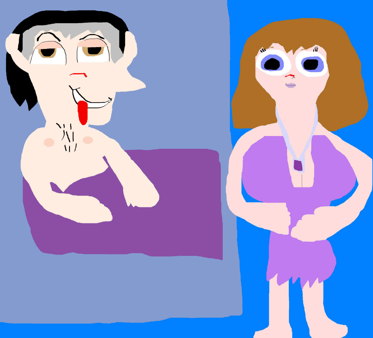 Cedric Is Ready For Sofia To Join Him In Bed MS Paint by Falconlobo