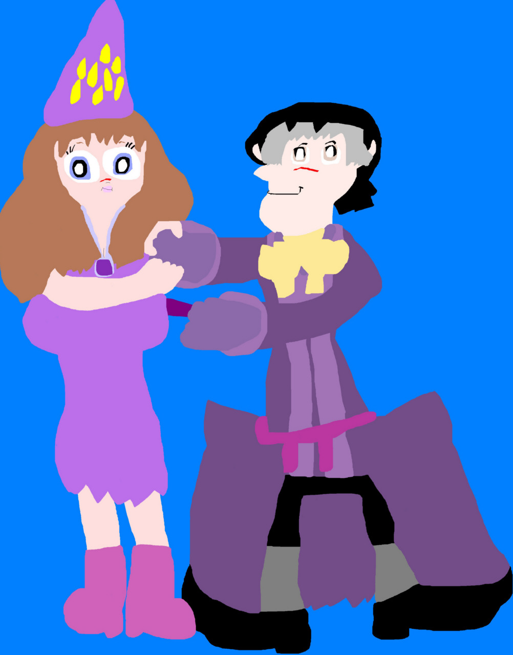 An Apprentice And Her Sorcerer MS Paint^^ by Falconlobo