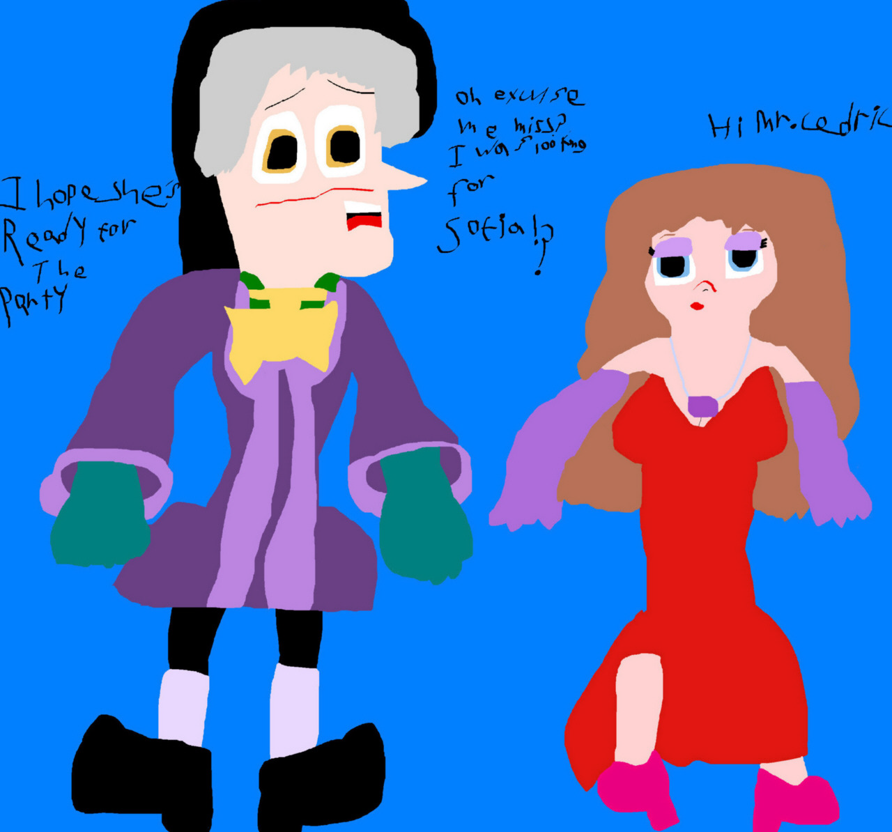 Random Cedfia Cedric Is Confused By Sofia's Outfit MS Paint by Falconlobo