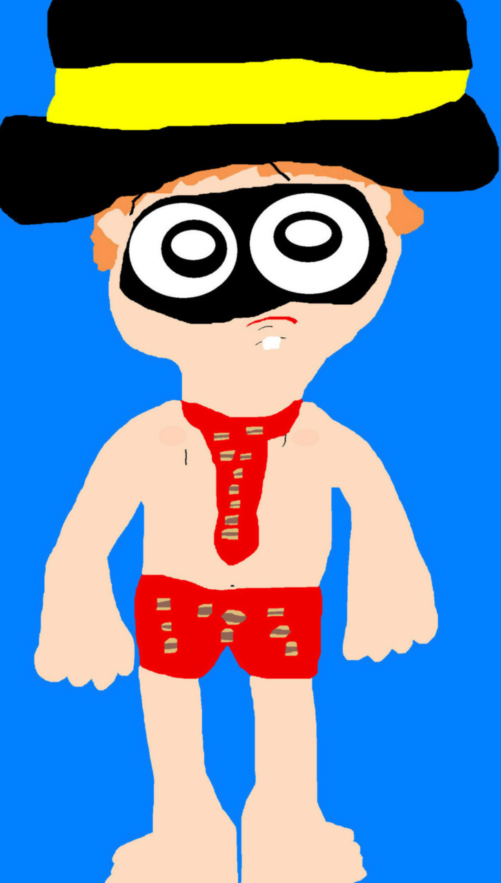 Hamburglar In His Mask Hat Boxers And Tie MS Paint^^ by Falconlobo