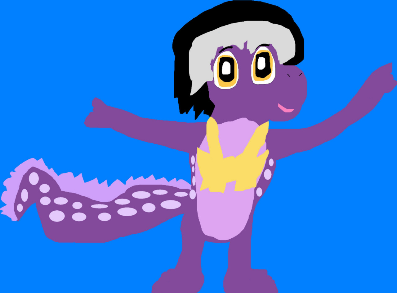 Cedric The Salamander More Anthro Style MS Paint^^ by Falconlobo