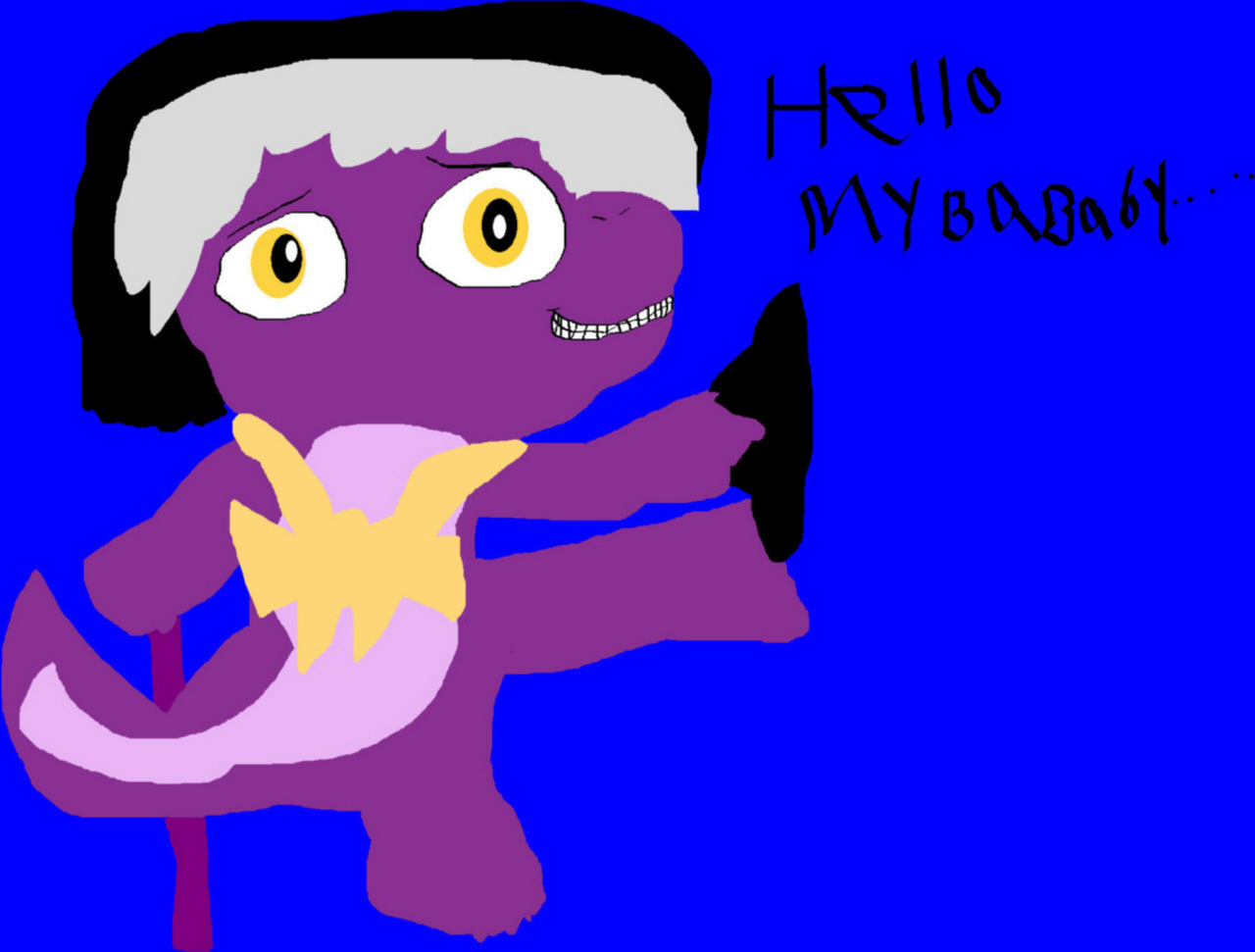 Hello My Bababy MS Paint by Falconlobo