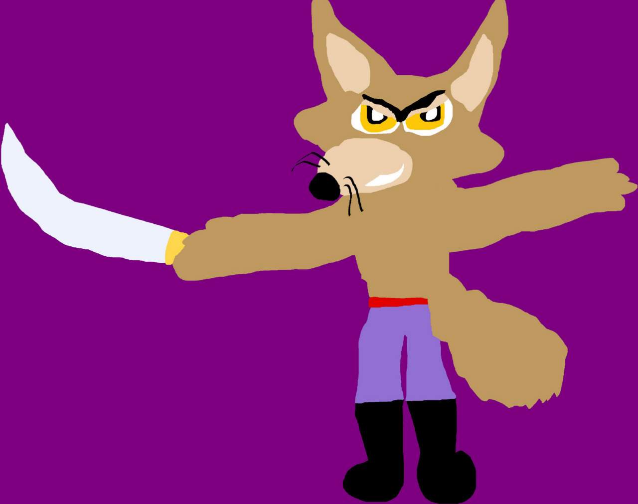 Don Karnage MS Paint New For 2015 Shirtless Version by Falconlobo