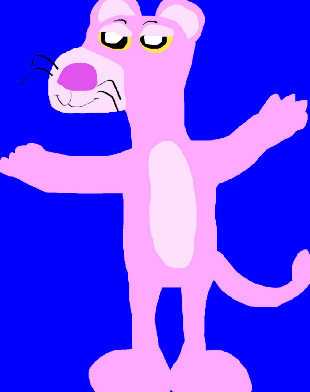 Sort Of Chubbier Pink Panther MS Paint by Falconlobo
