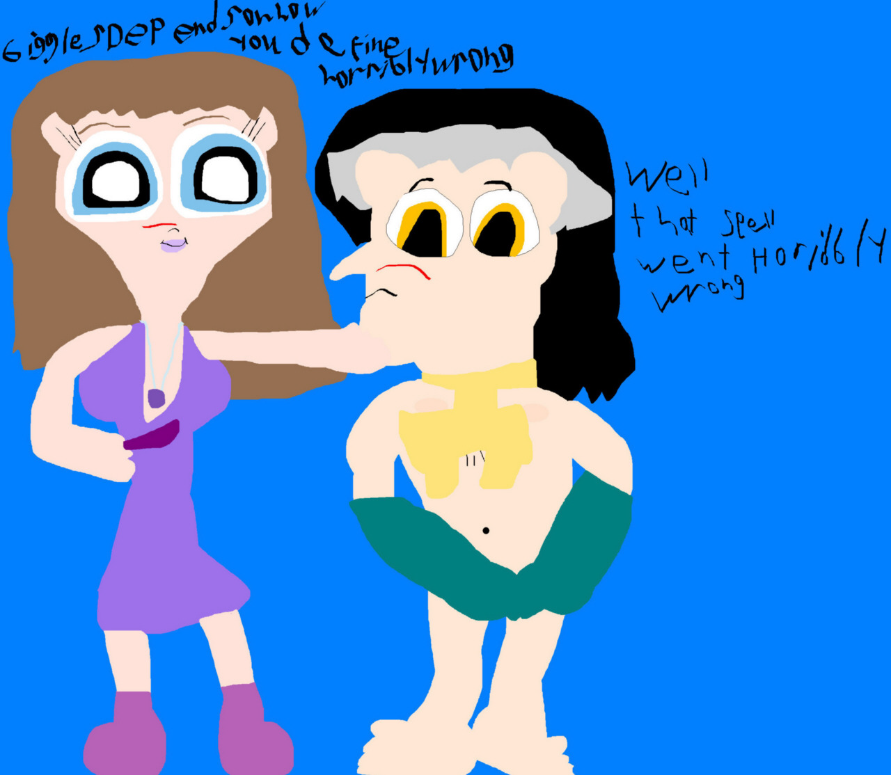 Cedfia A Spell Went Horribly Wrong MS Paint by Falconlobo