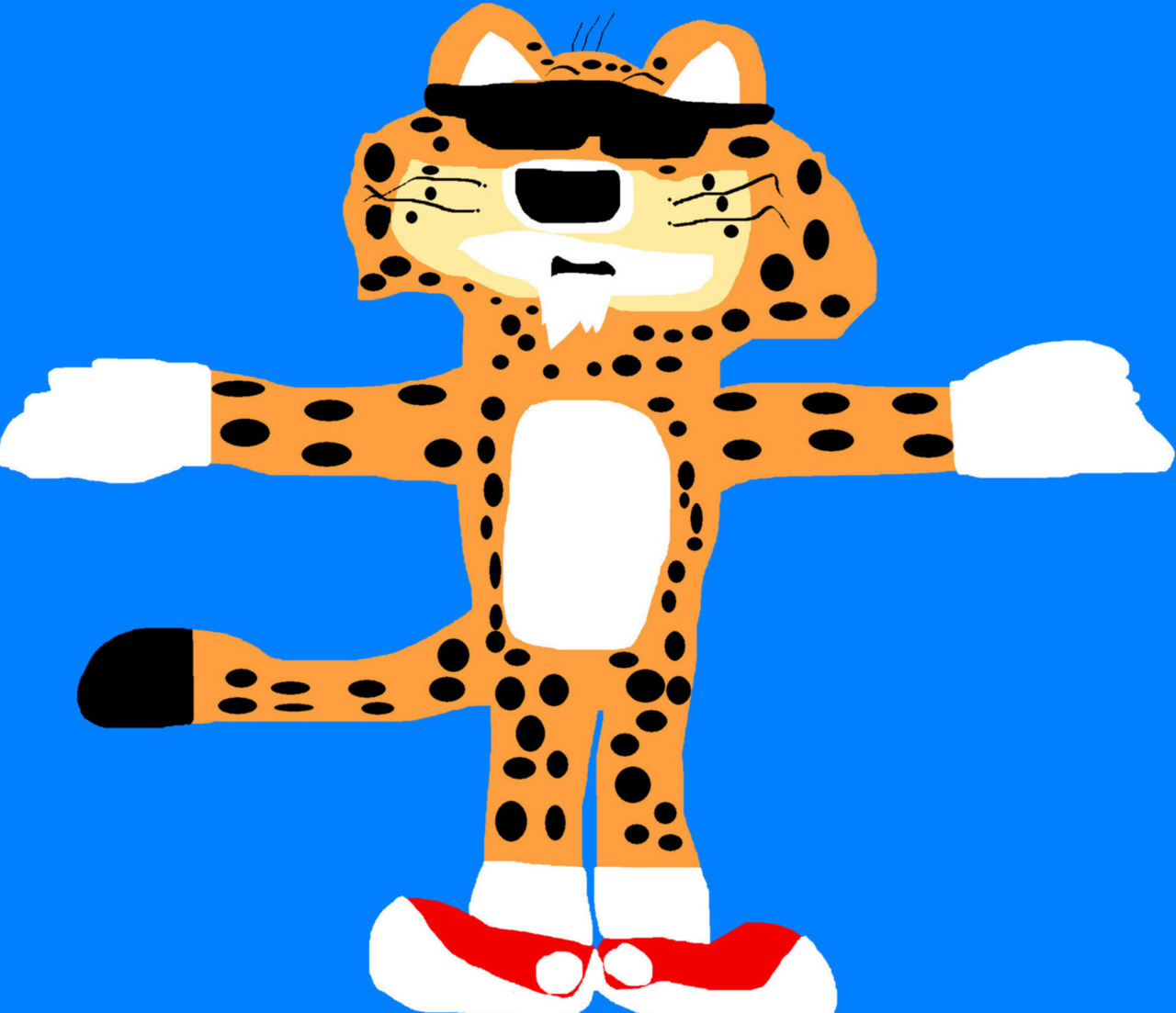 A Slightly Chubbier Chester Cheetah MS Paint by Falconlobo