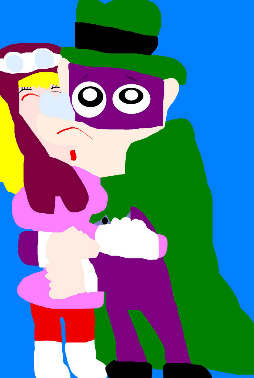 Penelope Pitstop X Hooded Claw Smooch Attack MS Paint by Falconlobo