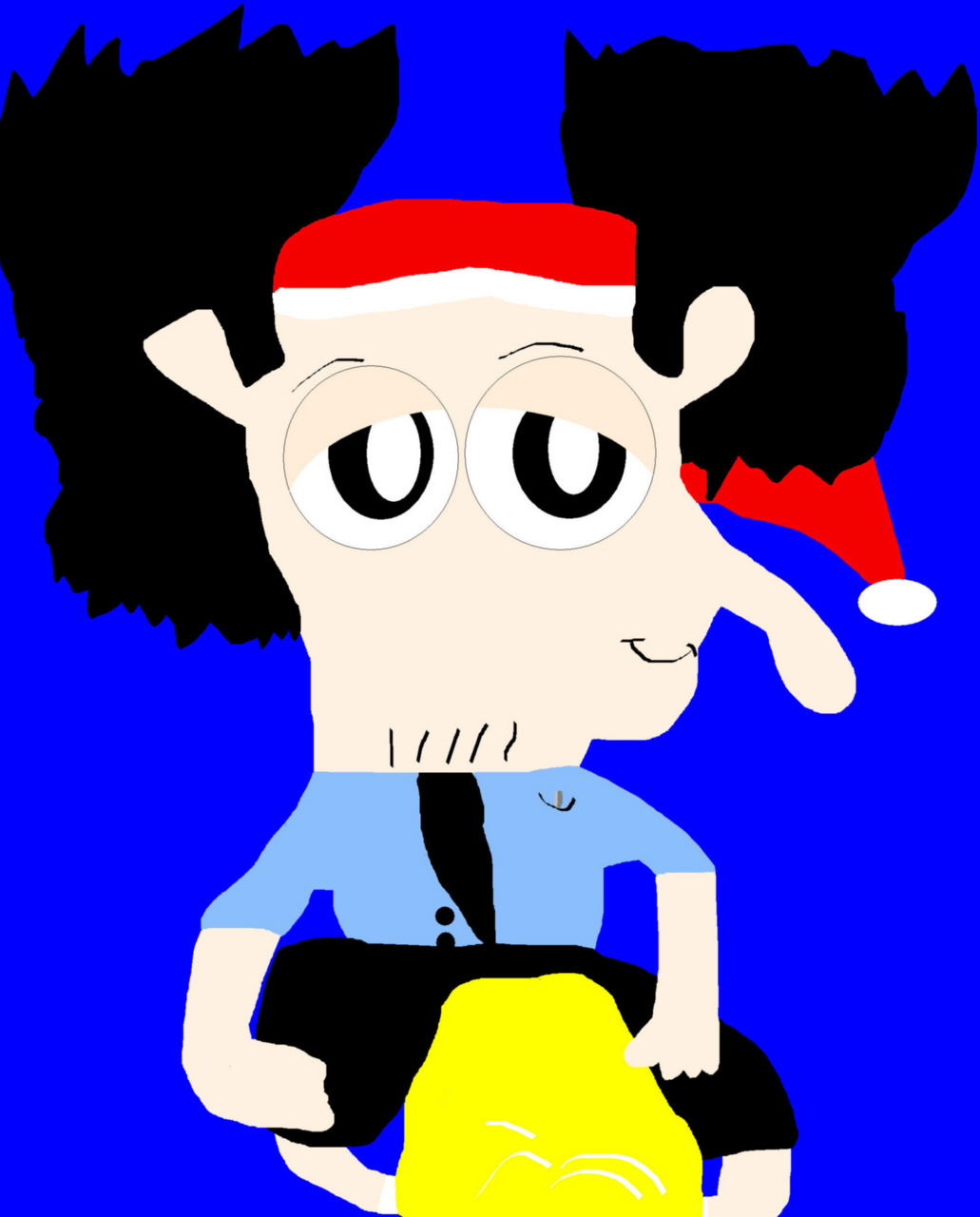 Alternate Chibi Noodman Relaxing With A Santa Hat On MS Paint I Was Bored by Falconlobo