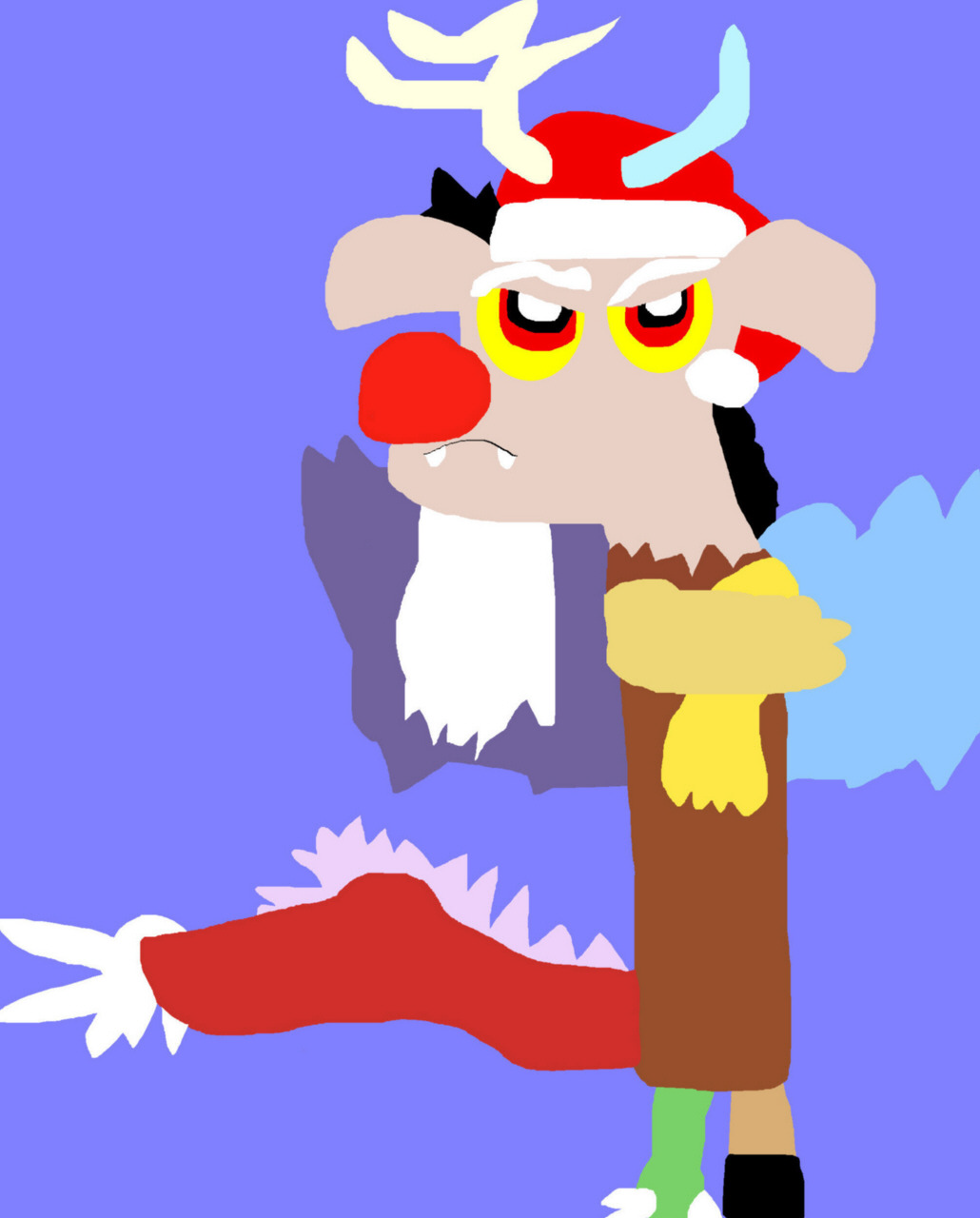 Discord The Red Nosed Draconequus MS Paint^^ by Falconlobo