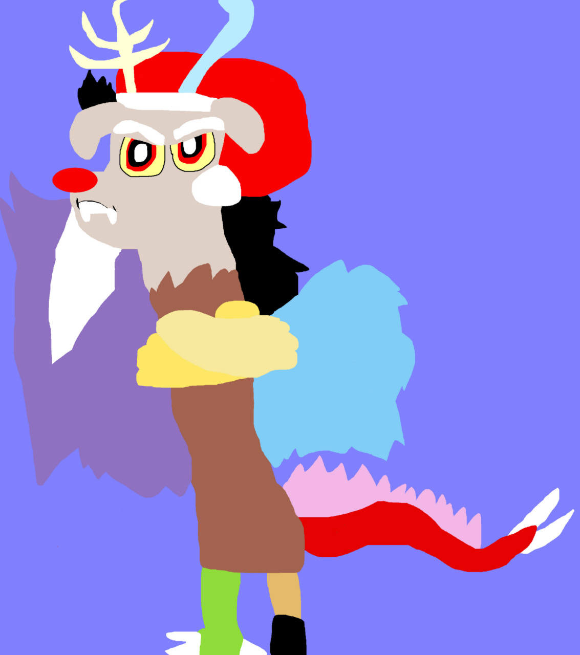 Discord The Red Nosed Draconequus Again MS Paint^^ by Falconlobo