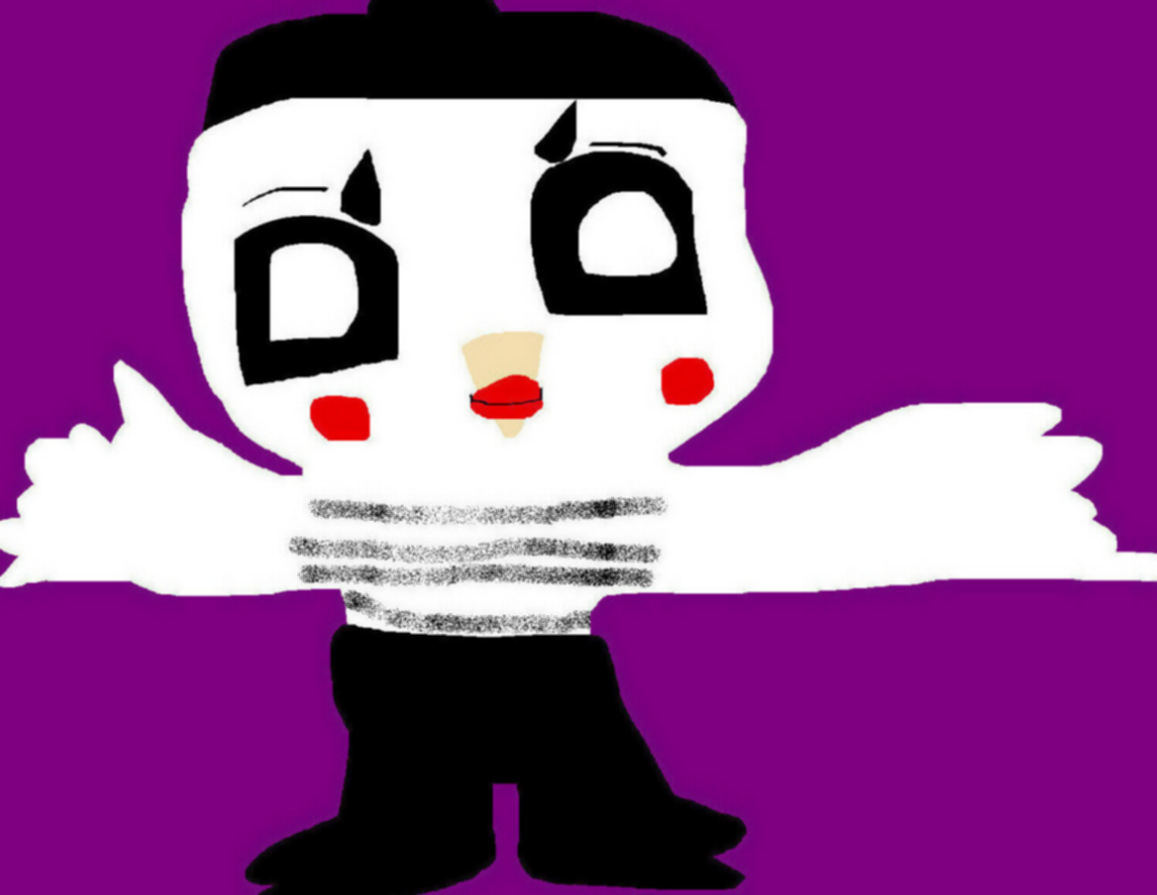 Extremely Cute Chibi Mime Bird MS Paint^^ by Falconlobo