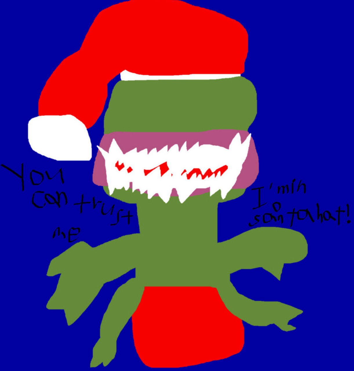 You Can Trust Me I'm In A Santa Hat  MS Paint by Falconlobo