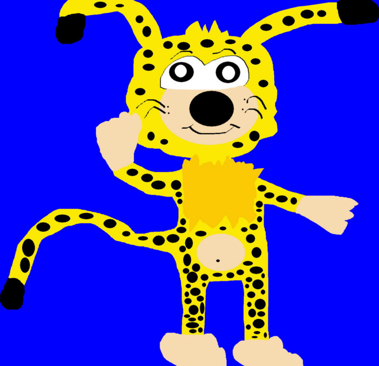 Marsupilami Sonic Style Again Newer For 2017 MS Paint^^ by Falconlobo
