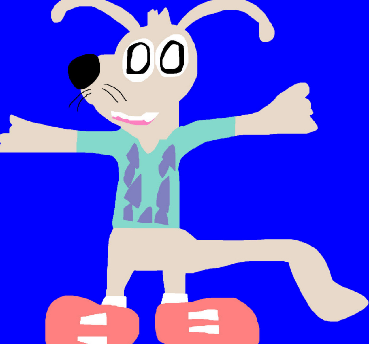 Random Rocko With Whiskers MS Paint by Falconlobo
