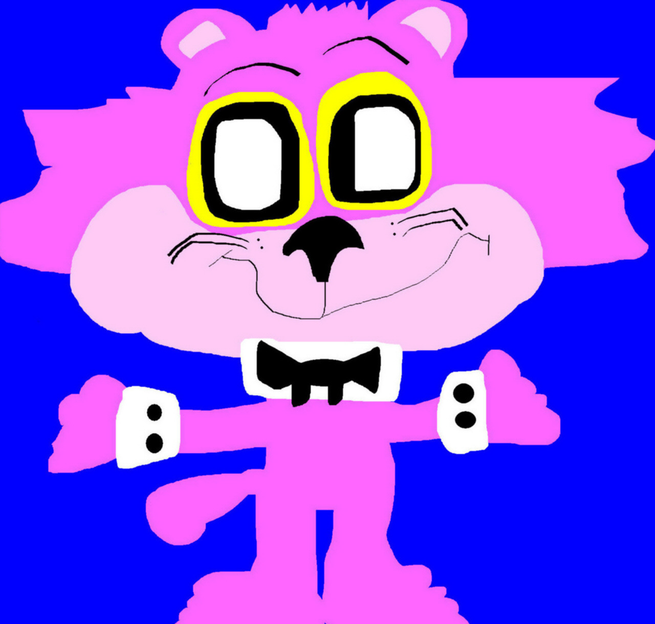 Snagglepuss Chibi With Pink Panther Color Eyes MS Paint by Falconlobo