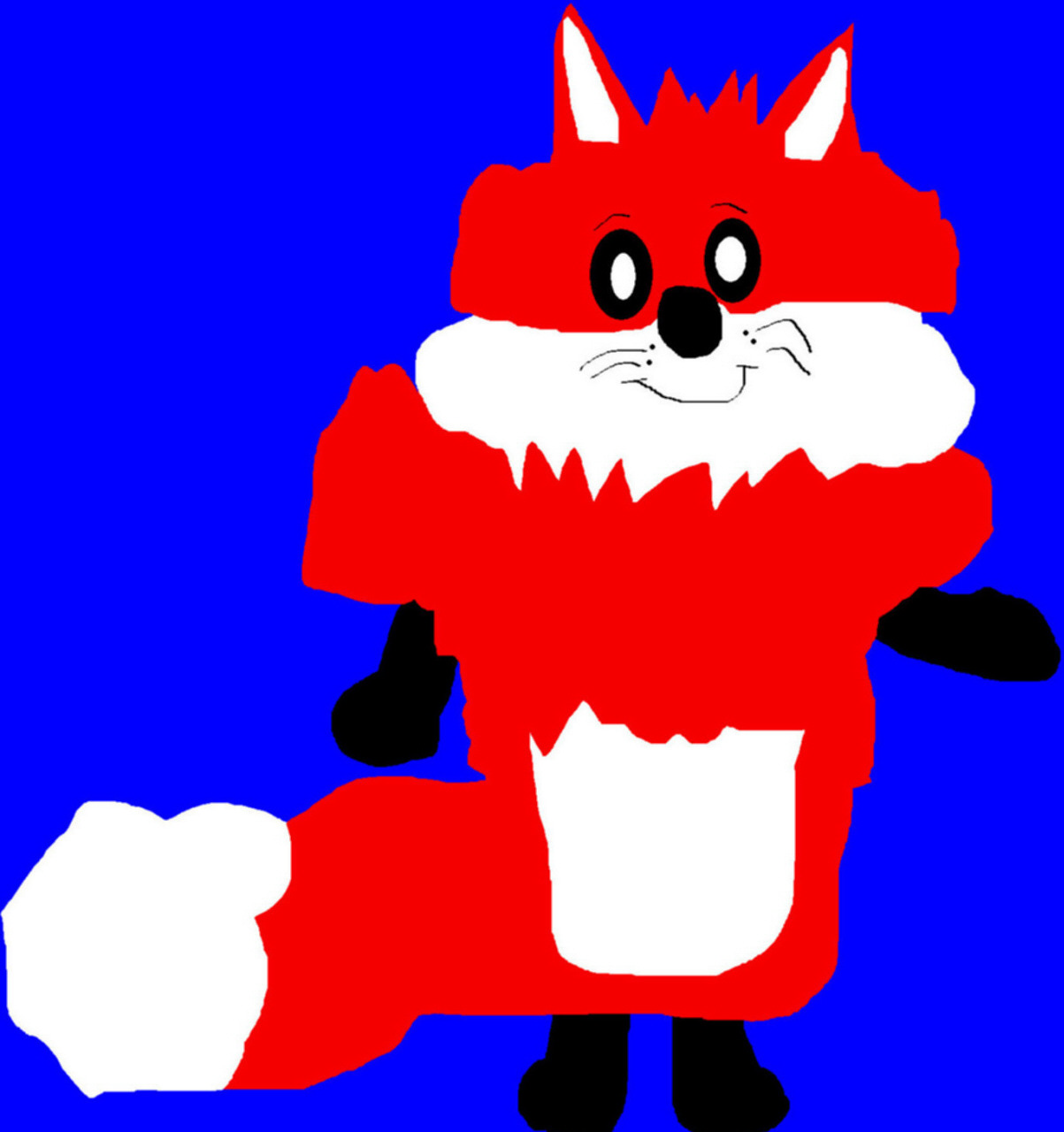 Fluffy Circo Fox Plush MS Paint Red Version^0^ by Falconlobo