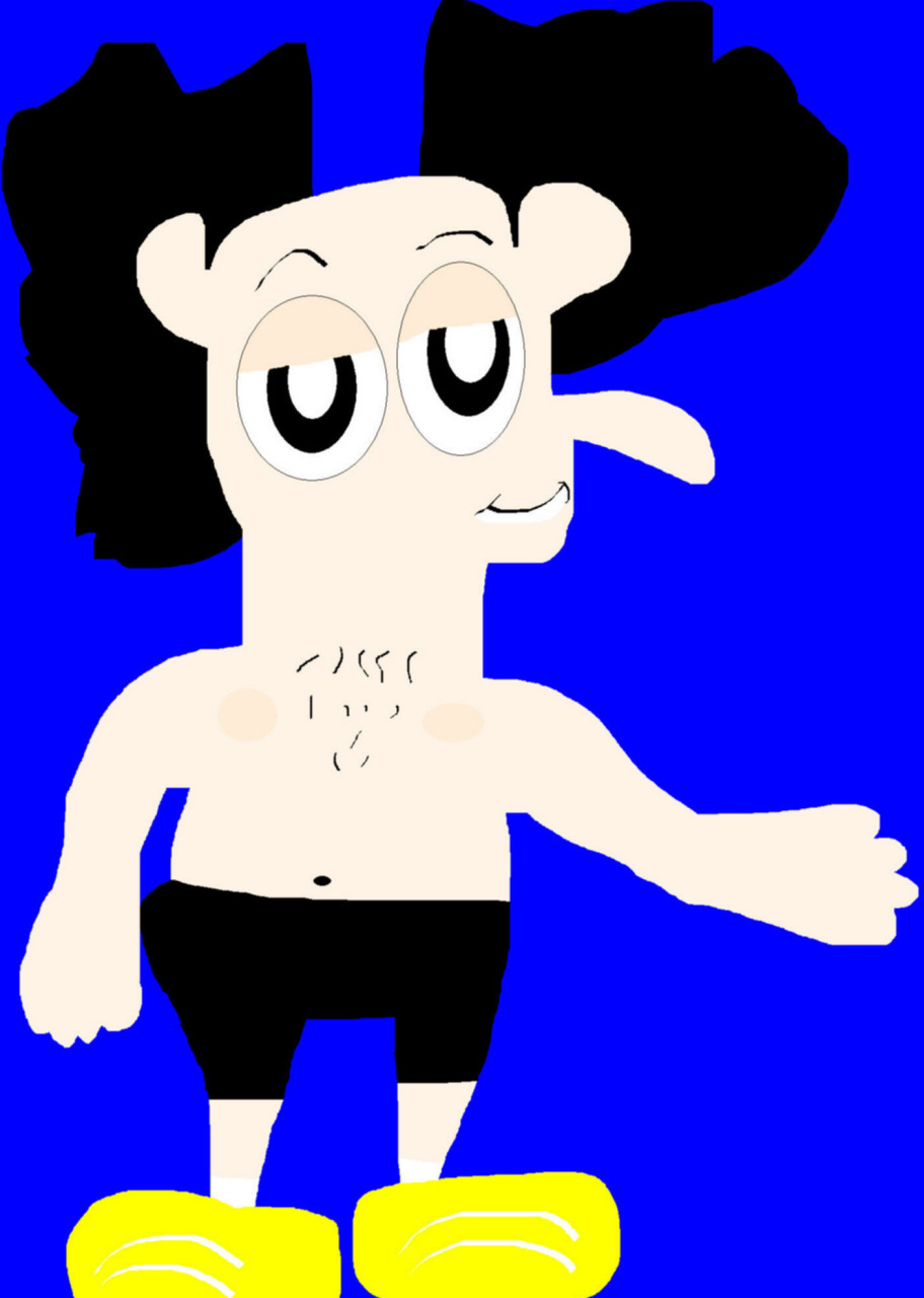 Just A Cute Random Noodman Chibi  Shirtless Version MS Paint^^ by Falconlobo