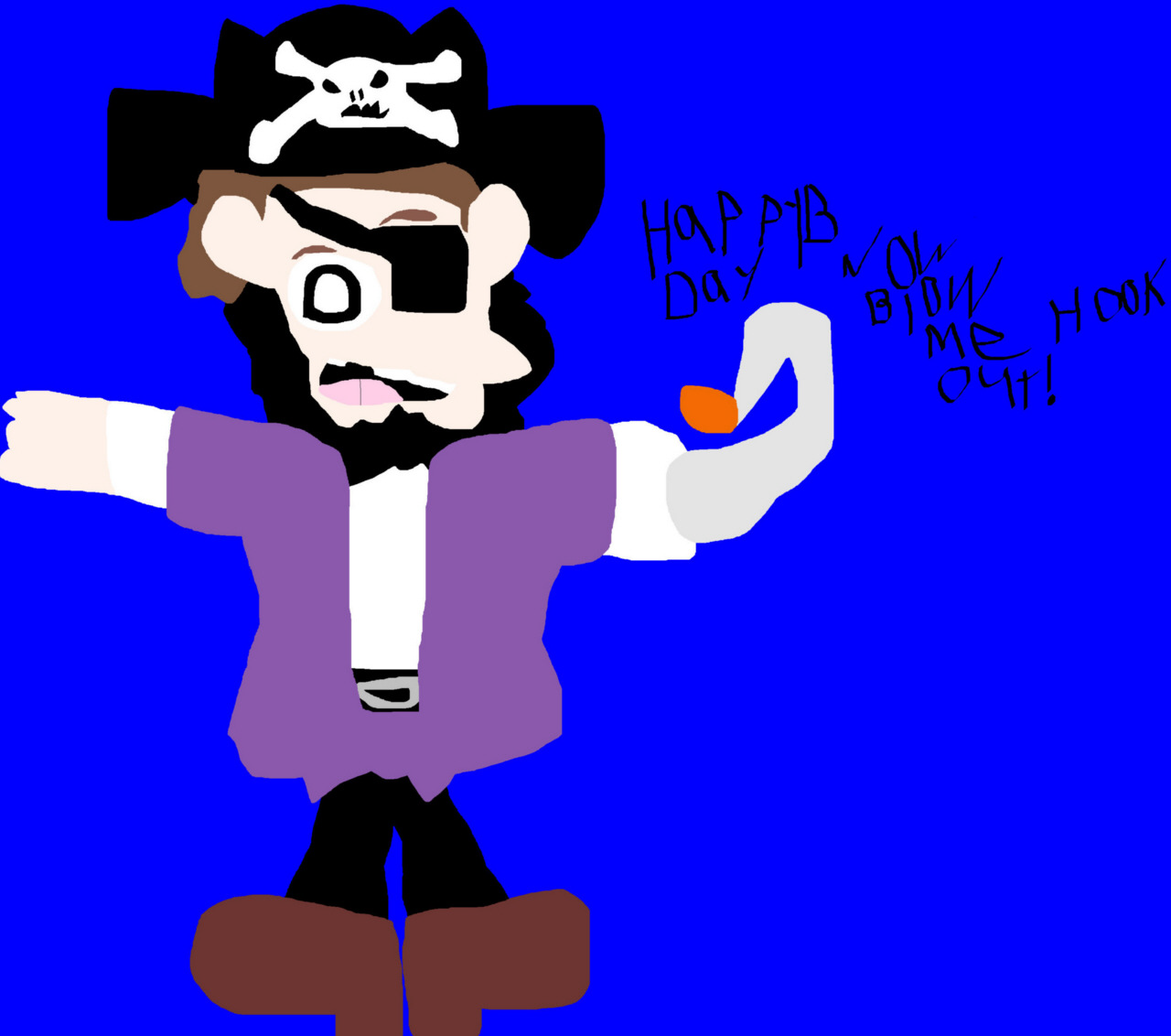 Happy B Day To Cavity Sam Now Blow Me Hook Out MS Paint by Falconlobo