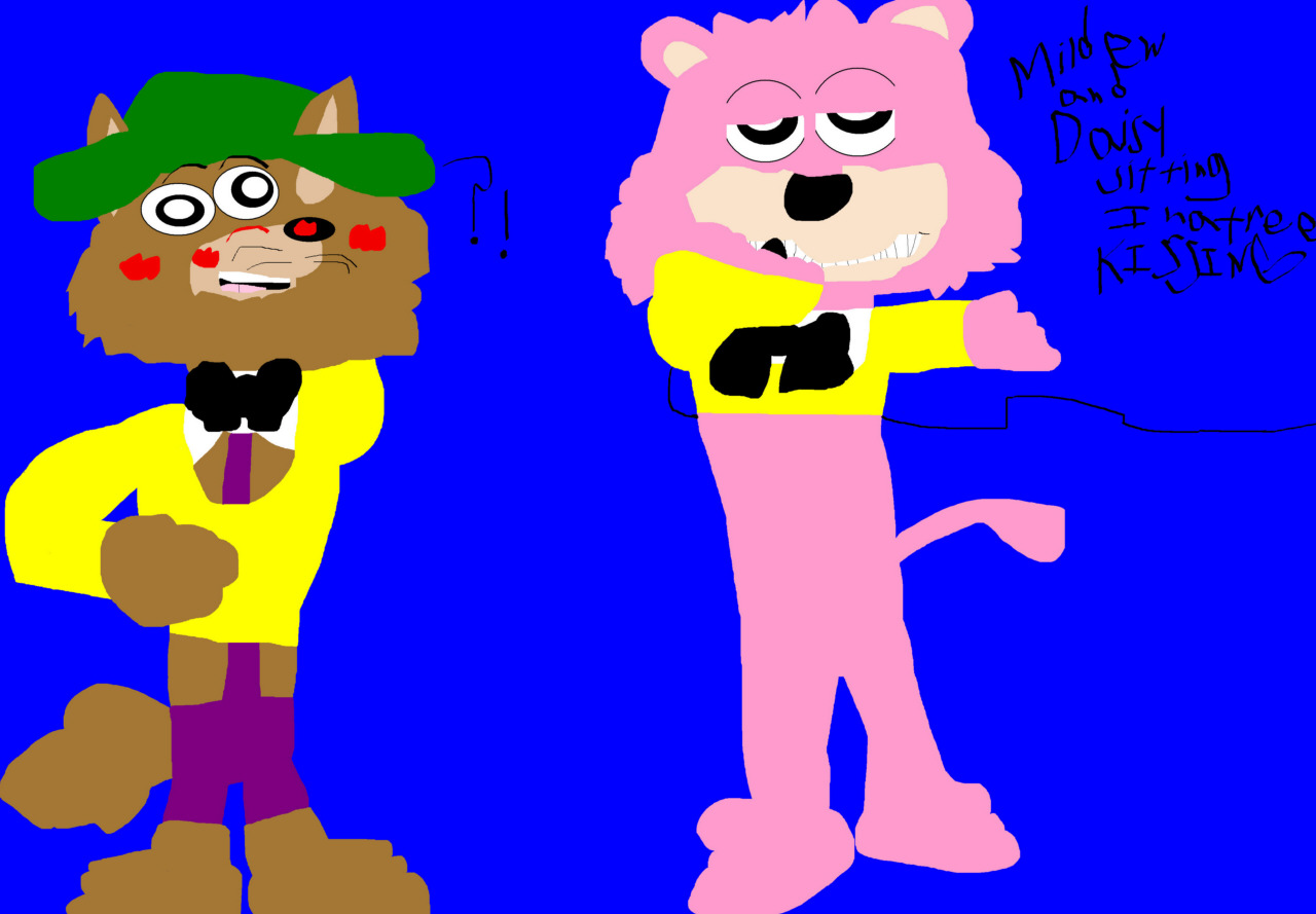 Mildew And Daisy Kissing In A Tree Sung By SnagglePuss MS Paint by Falconlobo