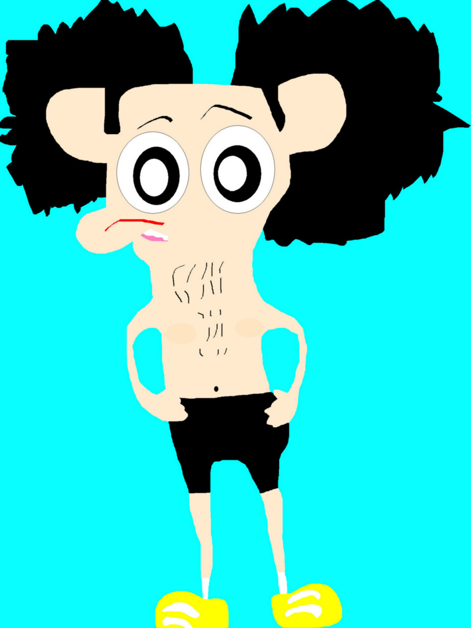 Shirtless Noodie MS Paint^^ by Falconlobo