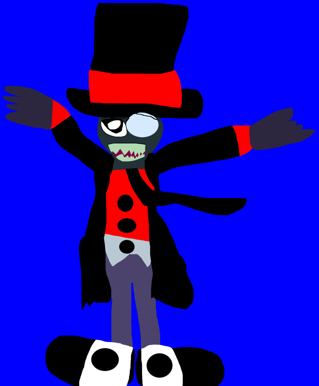 Black Hat And His  Evil Floating Tie MS Paint^^ by Falconlobo