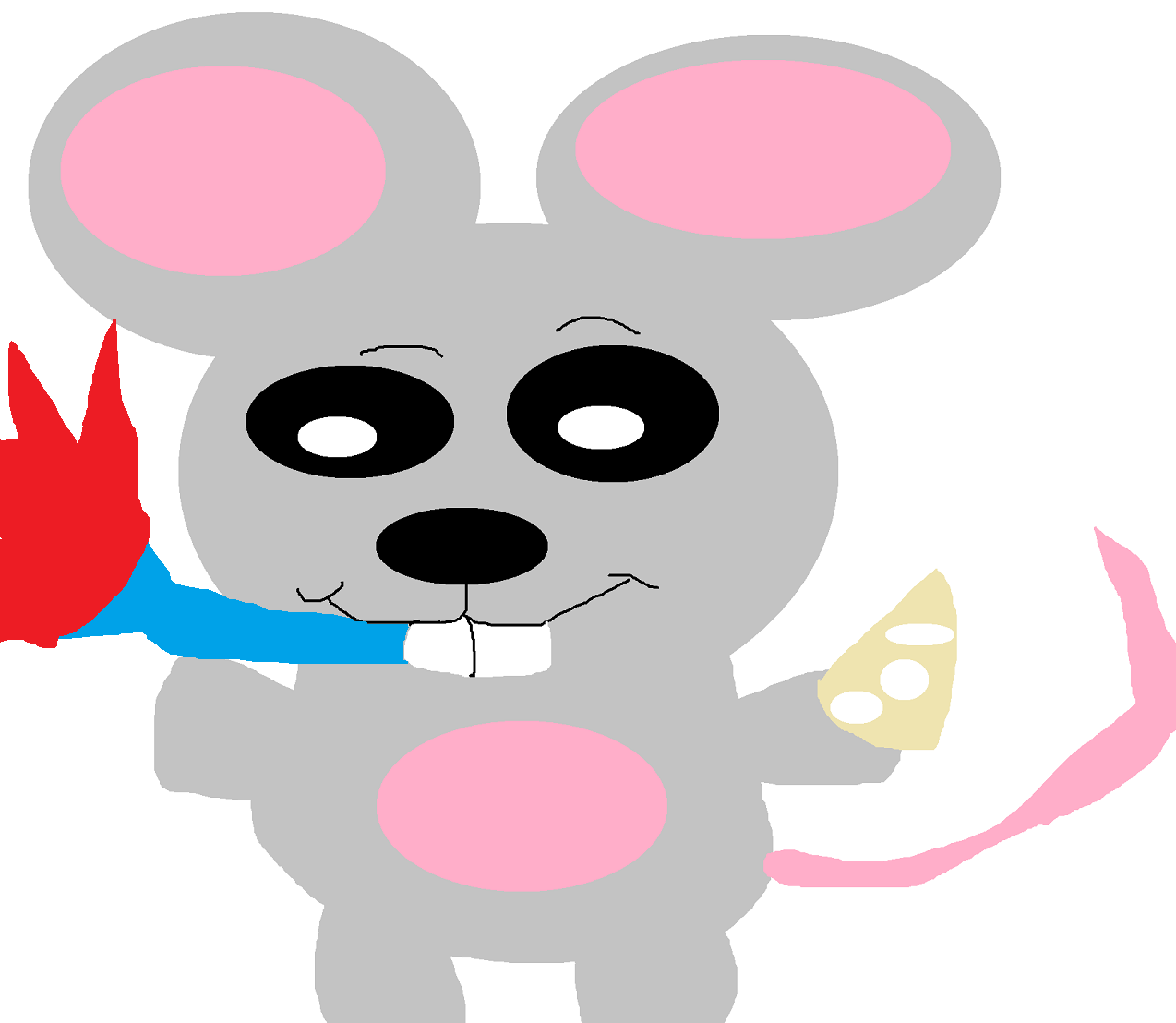 Chibi Mouse With Cheese And Party Blower   Early B Day Gift For MrCalorie by Falconlobo