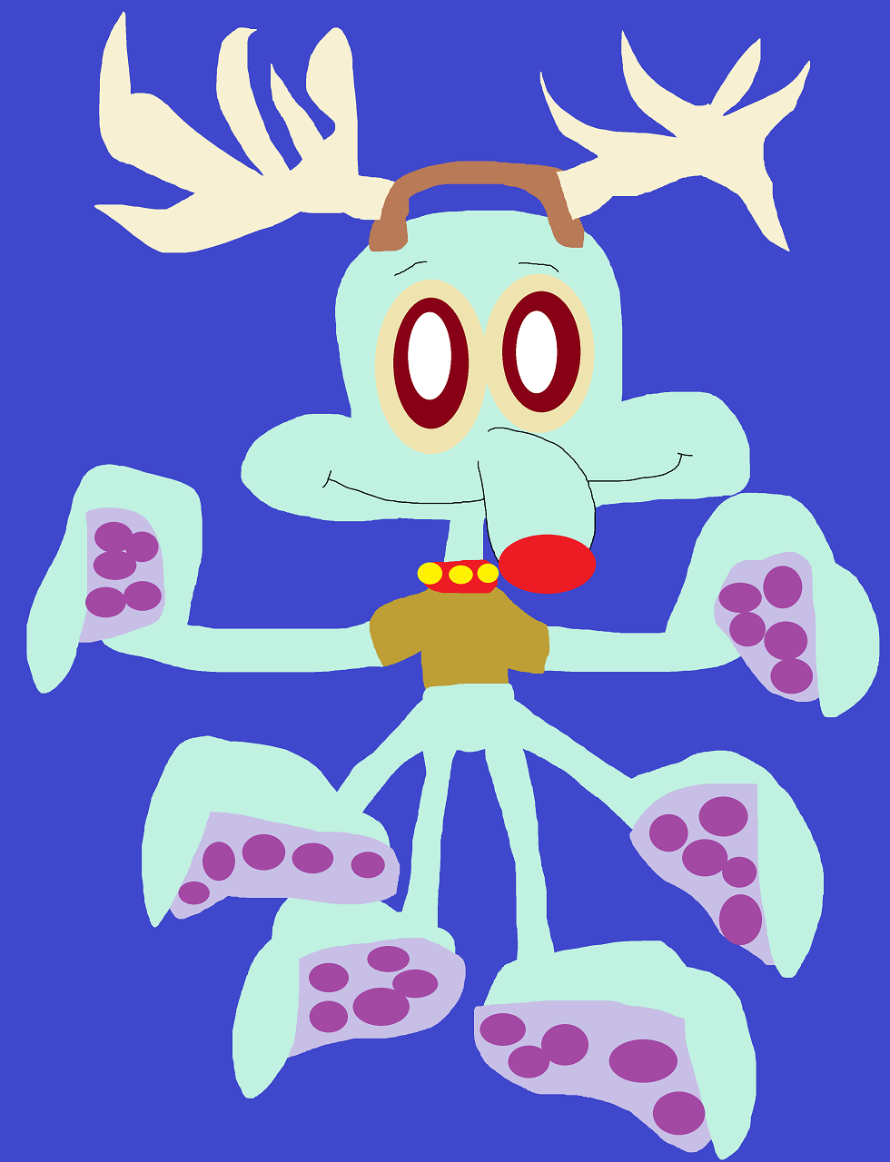 Squidward The Red Nosed Cephalopod by Falconlobo