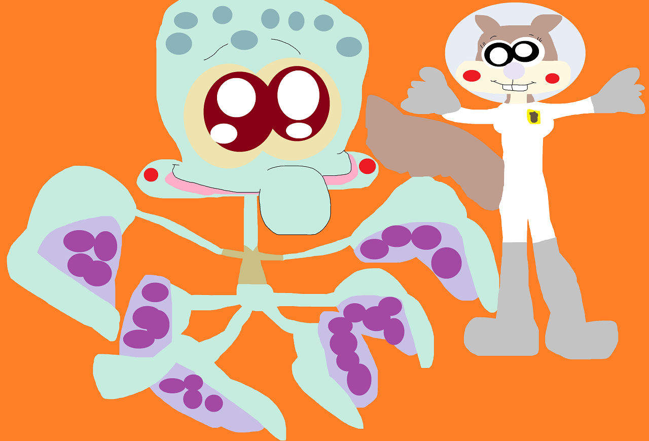 Squidorable Now With Sandy Added by Falconlobo