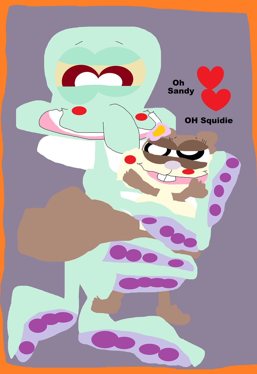 Squidward And Sandy In Bed Again Alt by Falconlobo
