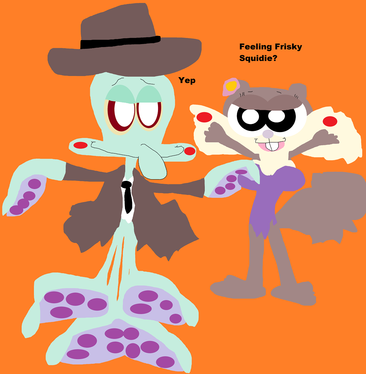 Feeling Frisky Squidie by Falconlobo