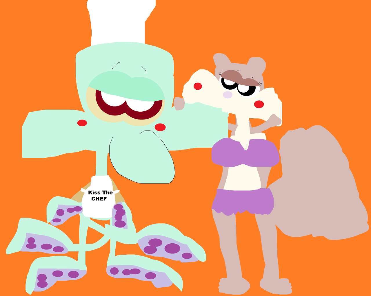 It Pays To Advertise Squidward And Sandy Alt by Falconlobo