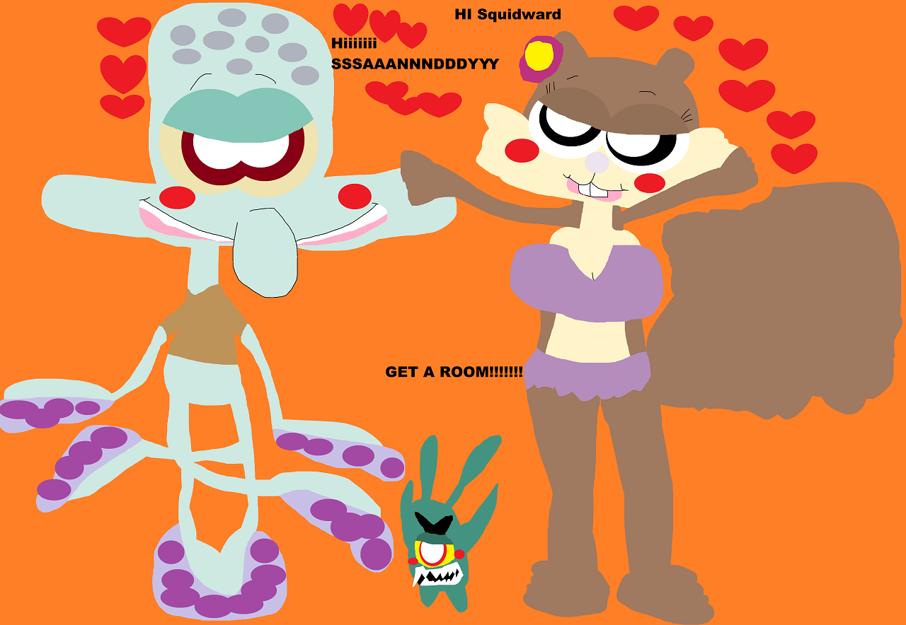 Sandy Coming On To An Awkward Squidward  2nd Alt^^ by Falconlobo