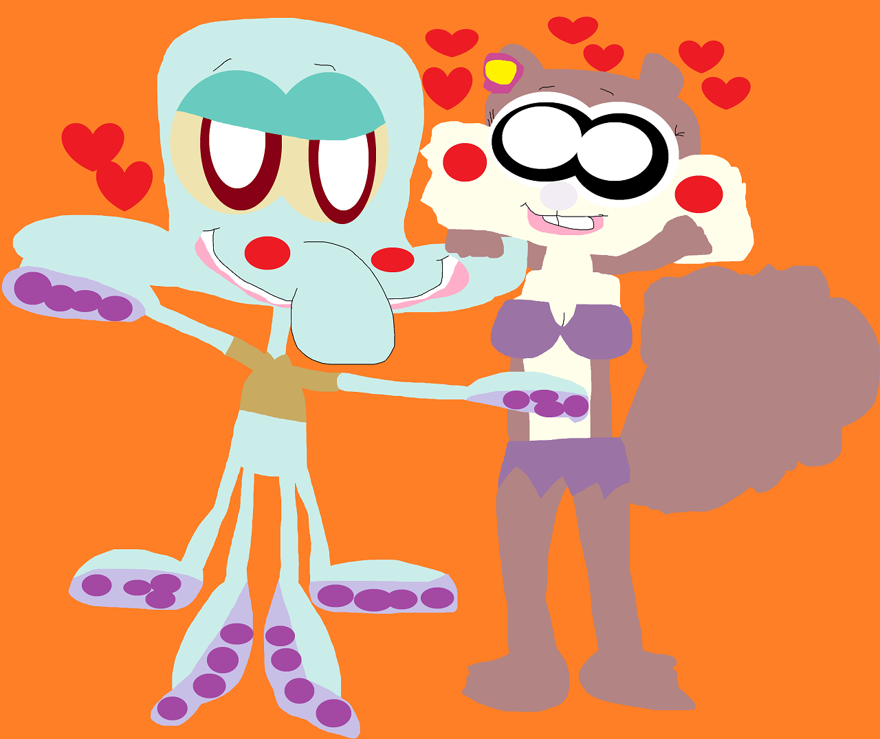 Just A Frisky Octopus And His Gal Again by Falconlobo