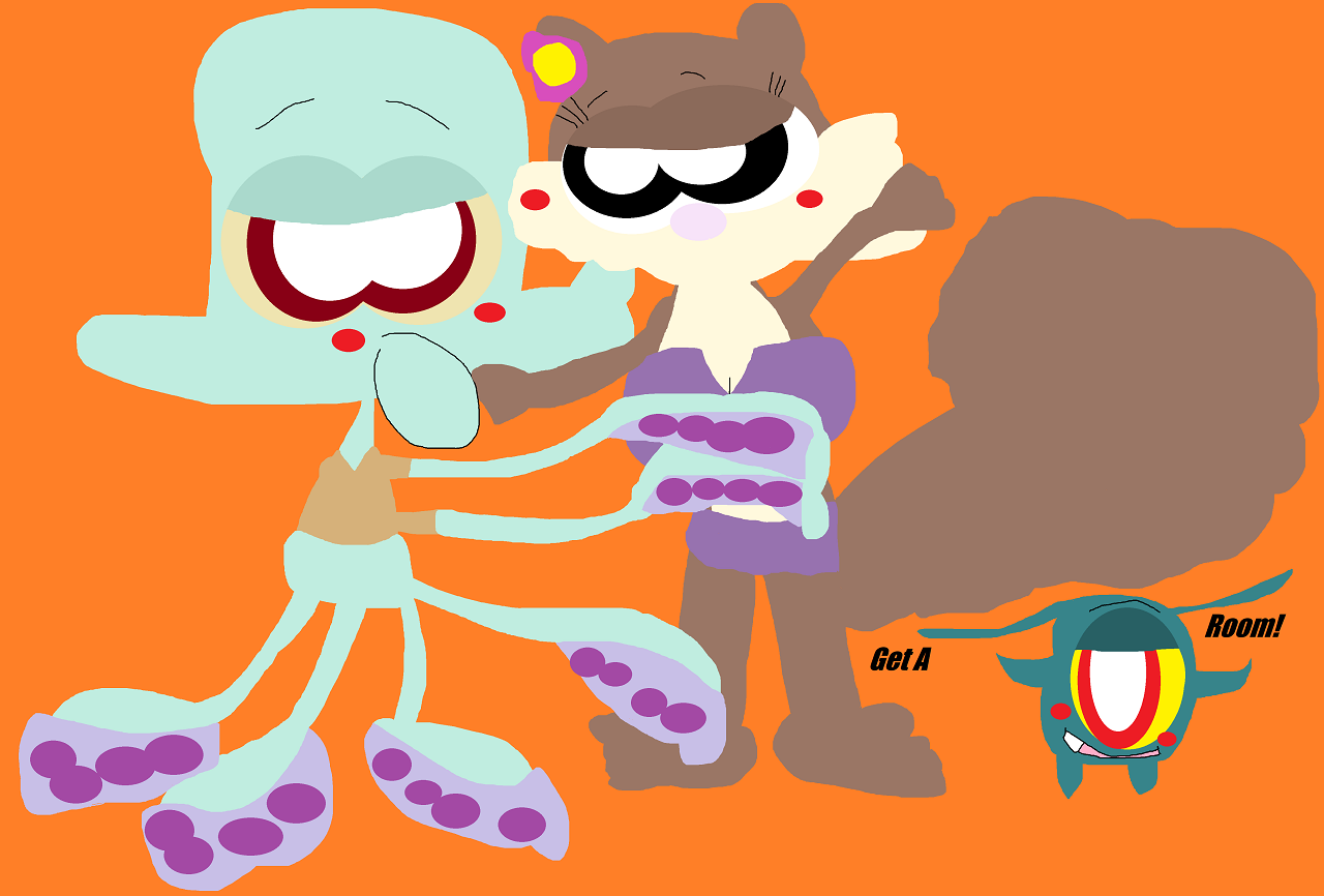 Squidward The Frisky Octopus And Sandy 2nd Alt by Falconlobo