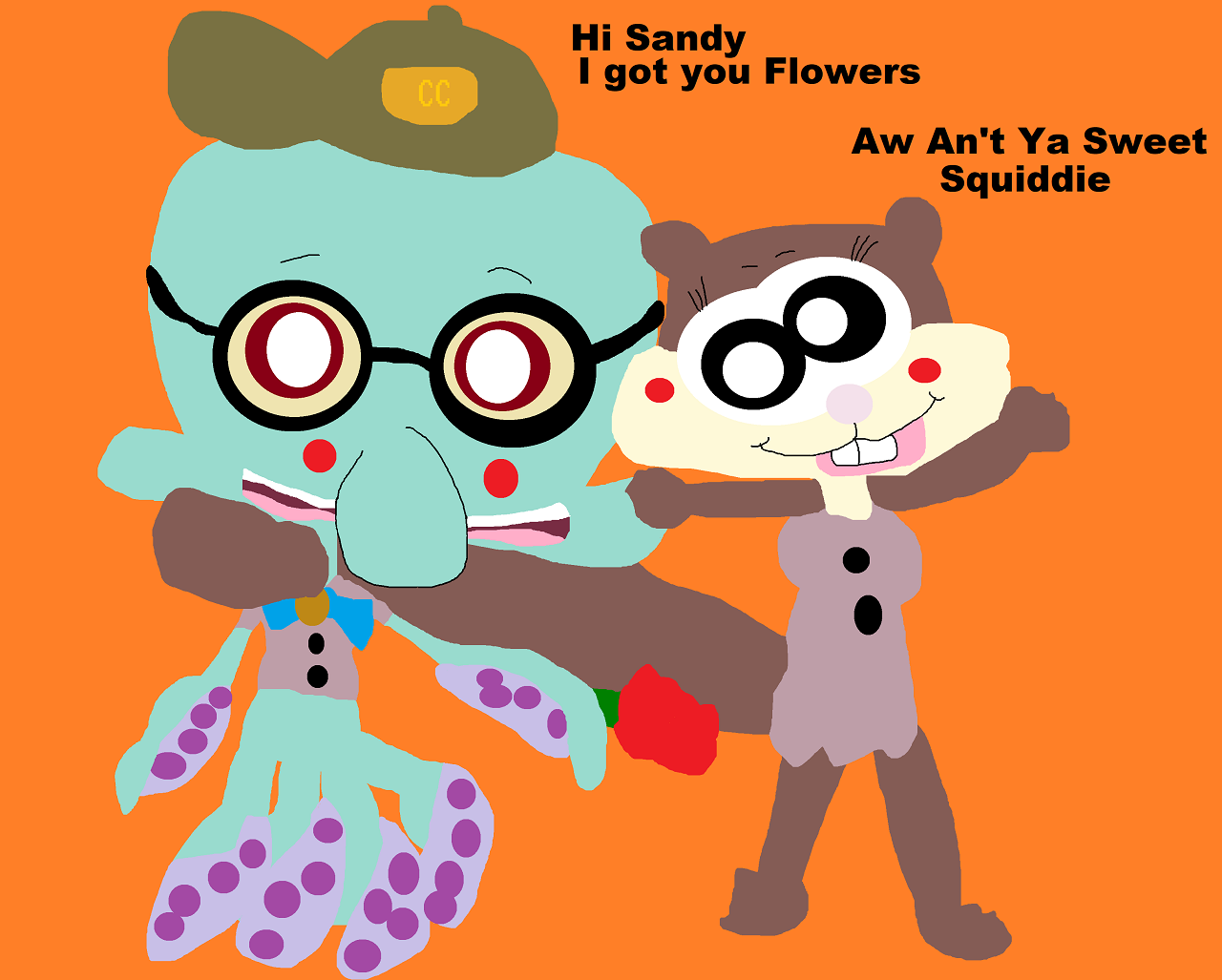 Hi Sandy I Got You Flowers by Falconlobo
