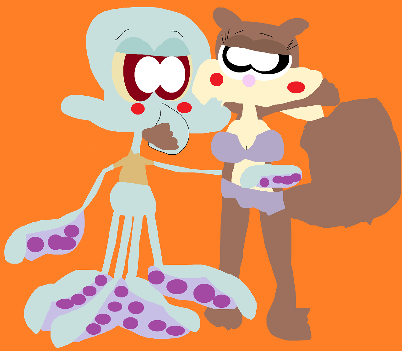 Squidward And Sandy Are Gonna Kiss Alt by Falconlobo