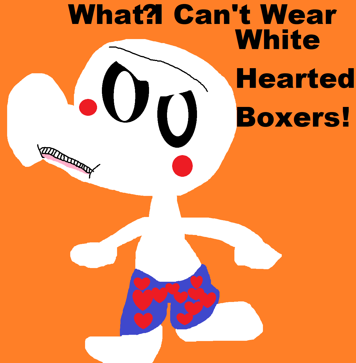 What I Can't Wear White Hearted Boxers by Falconlobo