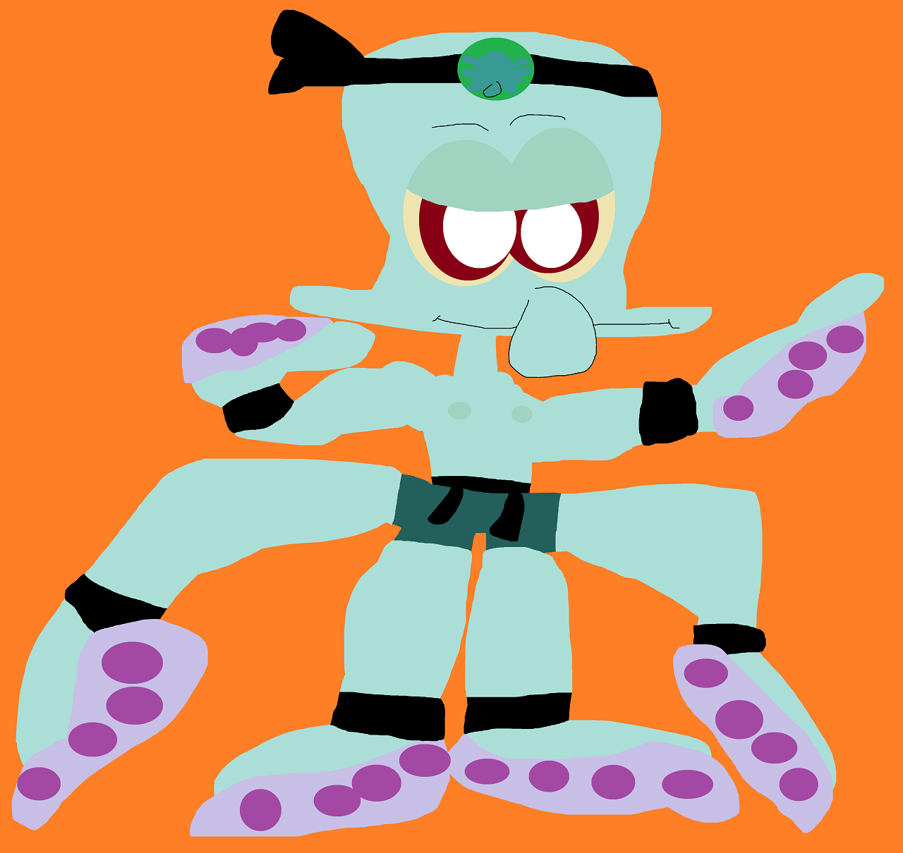The Buff Karate Octopus by Falconlobo