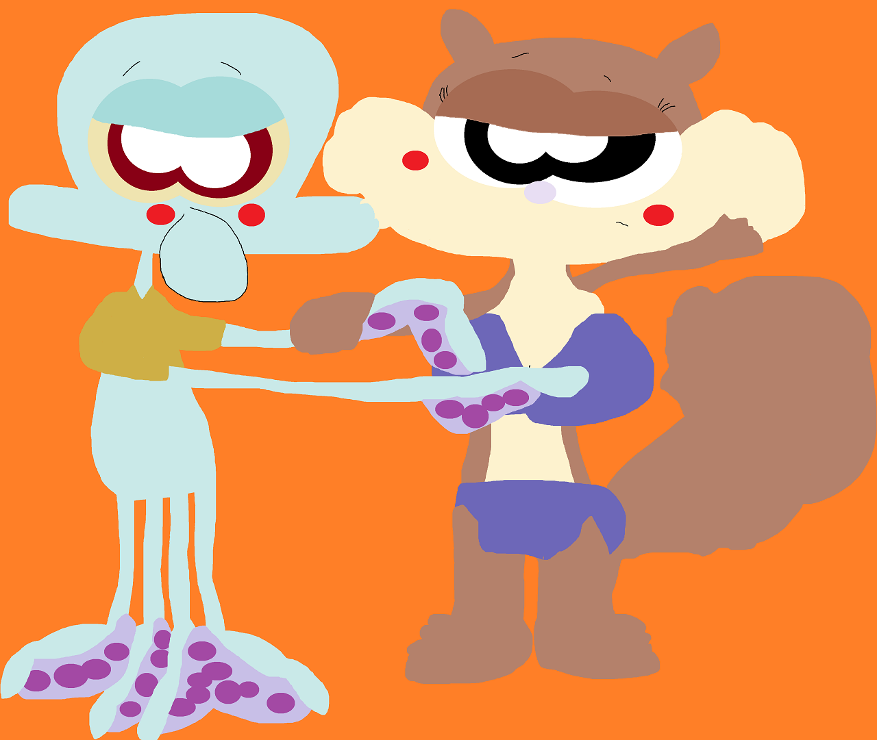 Squidward And Sandy Coming On To Each Other Alt by Falconlobo