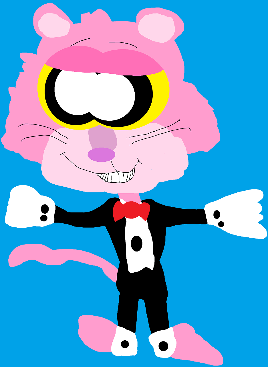 Pink Panther In A Tux Hanna Barbera Style by Falconlobo